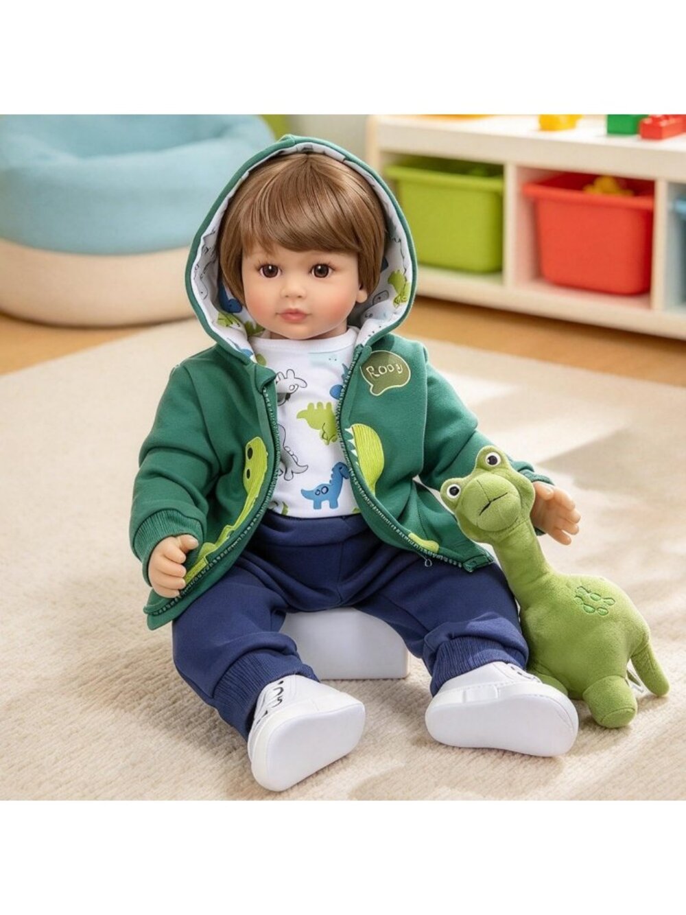 Realistic 24" Reborn Toddler Doll - Soft Body Vinyl Baby Doll Toy for Ages 3